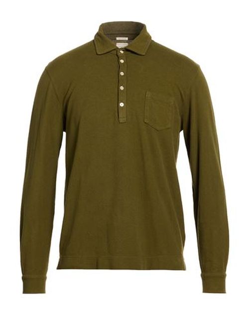 Man Polo shirt Military green Size M Cotton, Cashmere