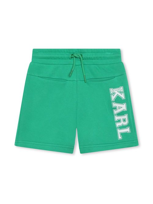 Logo-print track shorts - Green