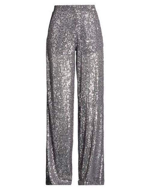 Woman Pants Silver Size 2 Polyester, Elastane