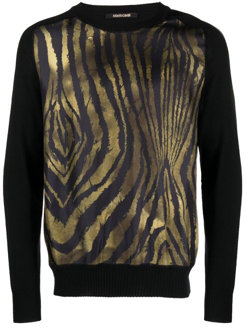 Zebra-print sweatshirt - Green