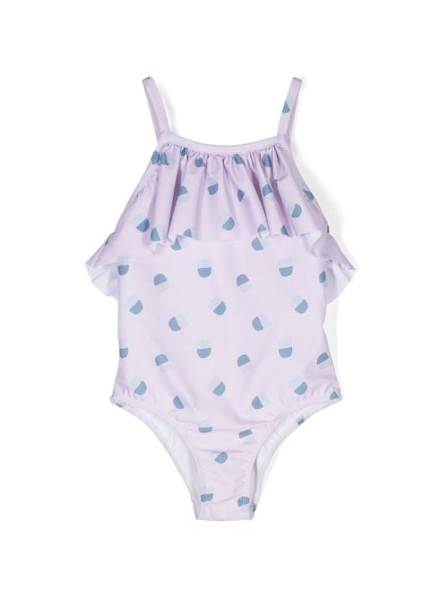Sia Jellyfish-print swimsuit - Purple