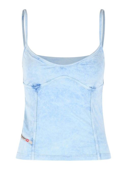 Ony Light Blue Stretch Cotton Tank Top