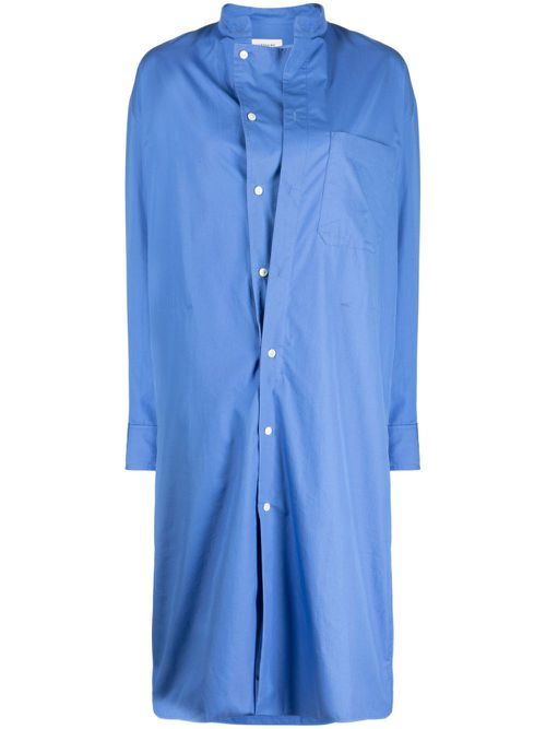 lemaire asymmetrical shirt dress Silk Asymmetrical Shirt Dress – La Garçonne main image 1
