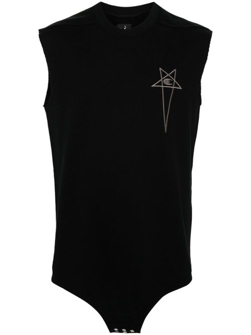 Logo-embroidered jersey bodysuit - Black