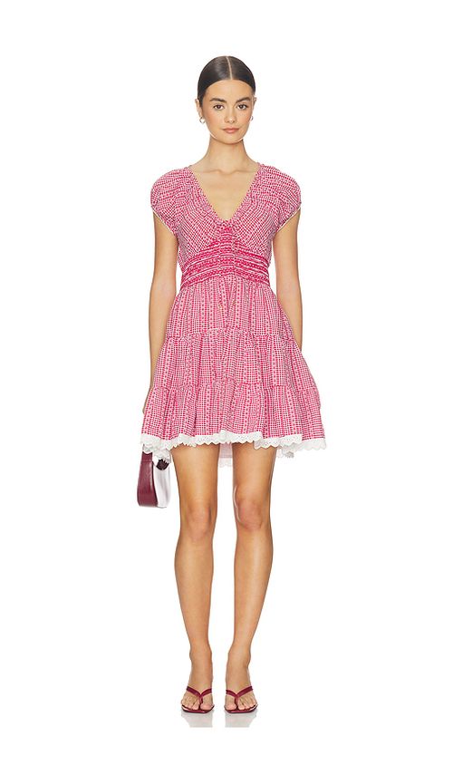SAYLOR Asterid Dress in Red,White. S. Also in XS