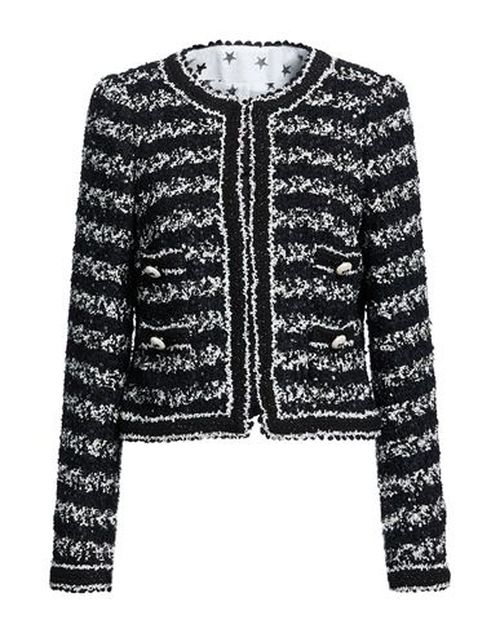 Woman Jacket Black Size 10 Polyester, Polyamide, Viscose
