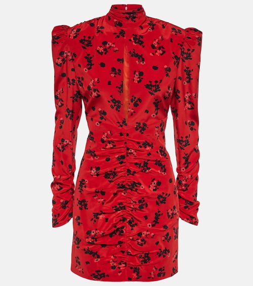 Floral silk minidress