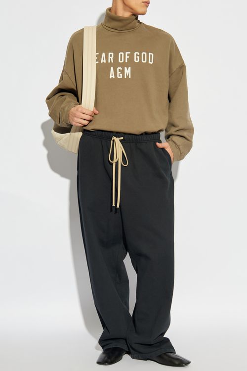 Sweatshirt With Stand-up Collar, Men's, Green