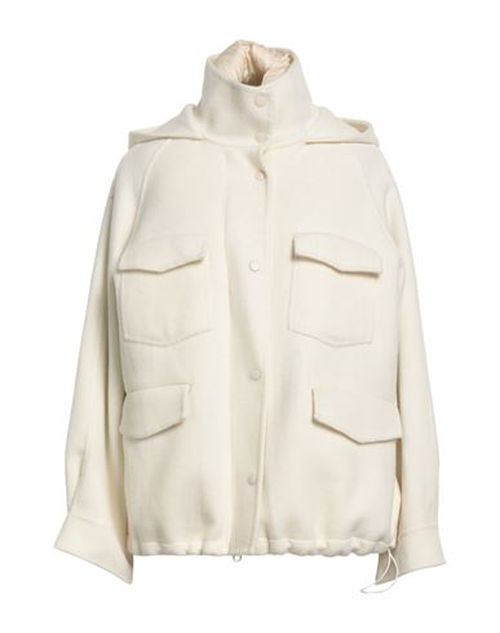 Paltò Woman Coat Ivory Size 6 Wool, Polyester