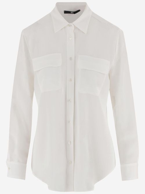 Acetate and Silk Shirt — White