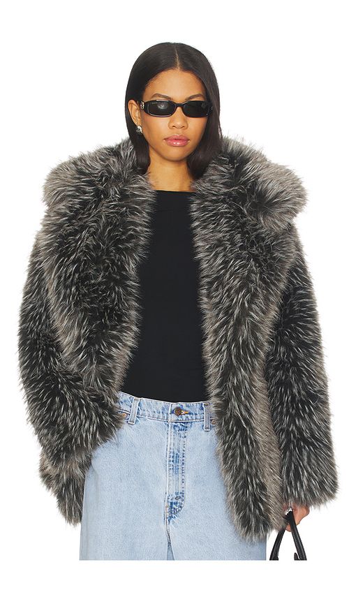 LAMARQUE Finaya Faux Fur Jacket in Black. S. Also in L