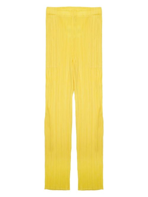 Yellow Regular Pleated Pants