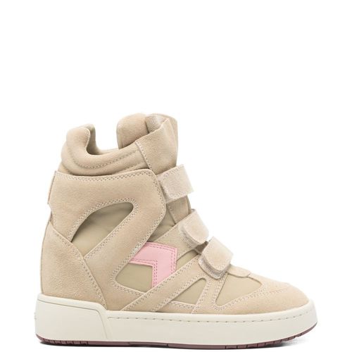 Isabel Marant Isabel Marant Bekett Wedge Sneakers In Beige/Pink Suede