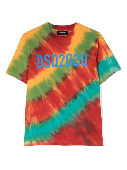 Logo-print tie-dye t-shirt