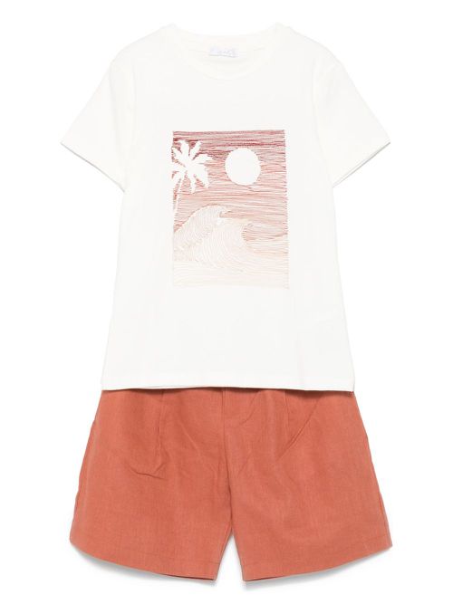 Drawstring shorts - Brown