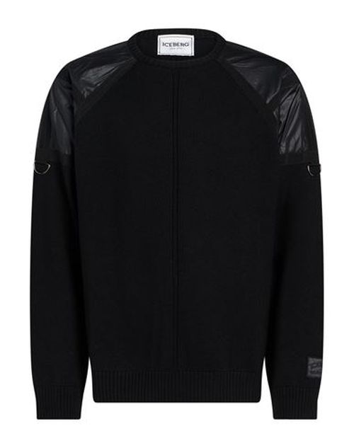 Man Sweater Black Size XL Virgin Wool, Polyester, Cotton