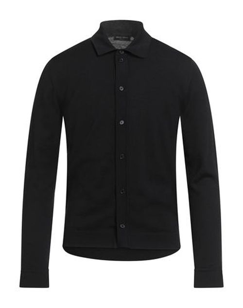 Man Shirt Black Size 36 Wool