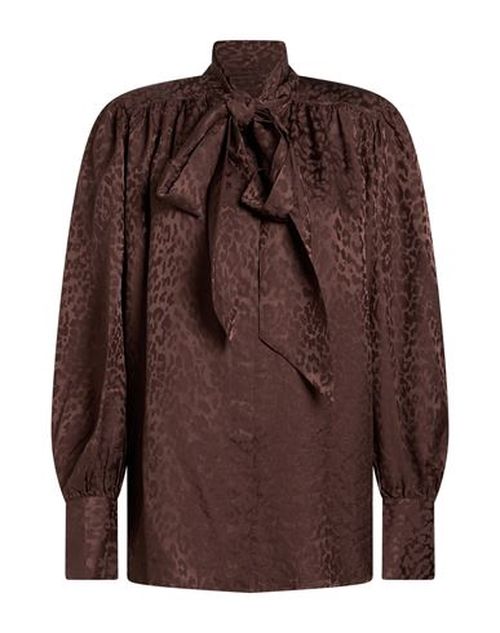 Woman Shirt Brown Size 6 Silk