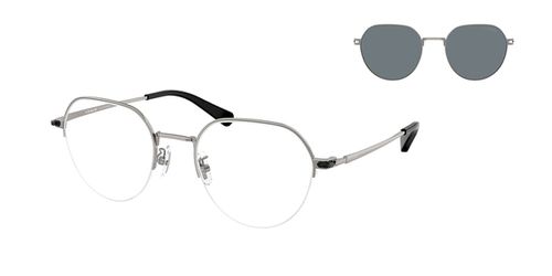 Coach HC7179 CAE81 with Clip-on 900455 Men's Eyeglasses Gunmetal Size 52 - Blue Light Block Available