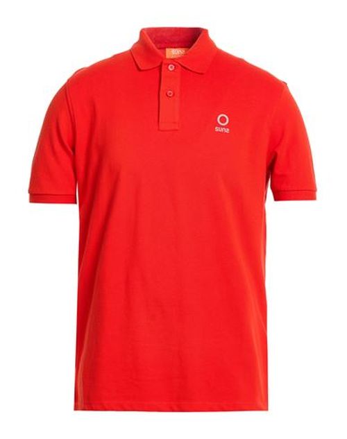 Man Polo shirt Red Size L Cotton, Elastane