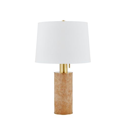 Aged Brass One Light Table Lamp from the Clarissa Collection