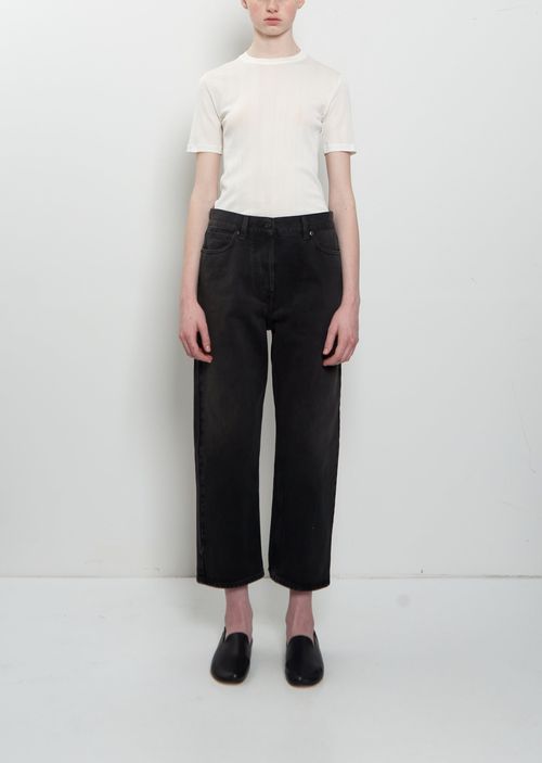 The Row Falesia Cotton Jean Washed Black