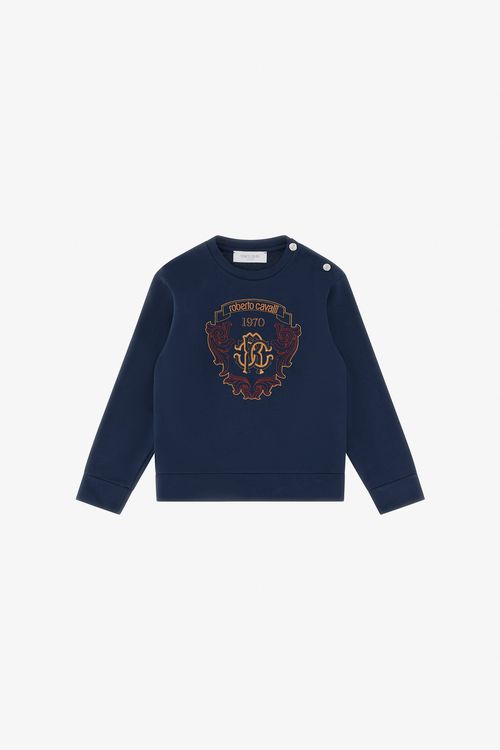 Sweatshirt With Multicolored Crest