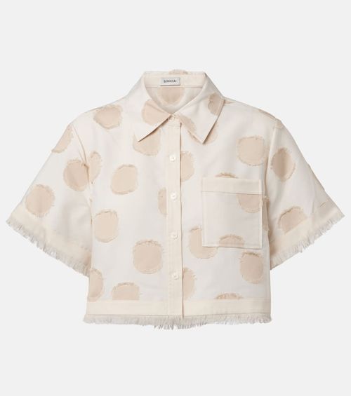 Topanga polka-dot crop top