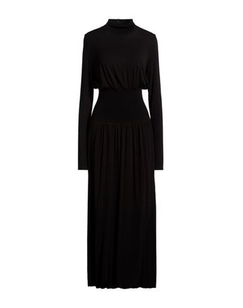 Woman Maxi dress Black Size L Viscose, Elastane, Polyamide