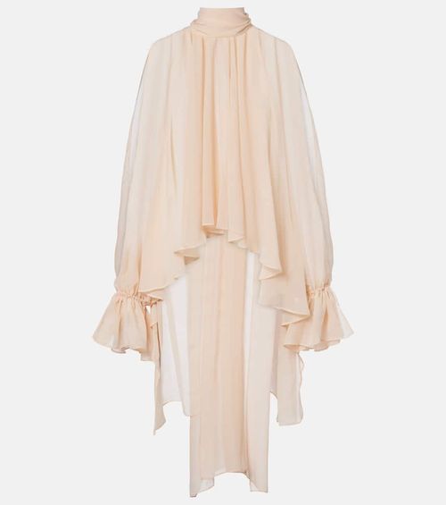 Asymmetric georgette blouse