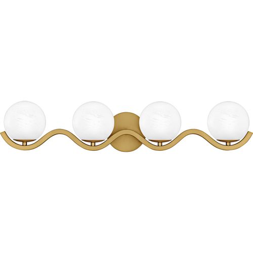 Aged Brass Bathroom Vanity Light from the Spherical Collection