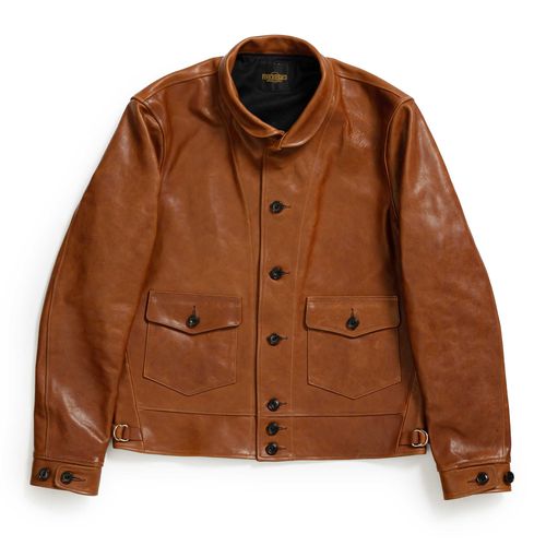 S 'Joseph' Horsehide Leather Jacket Brown