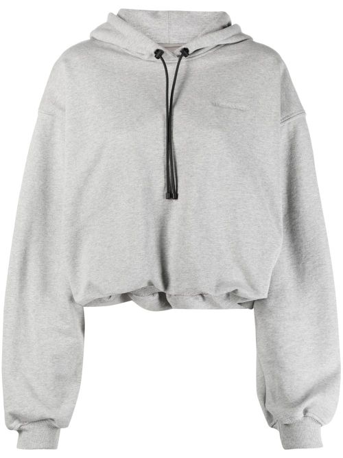 The Mannei | Logo-embroidered cotton hoodie - Grey