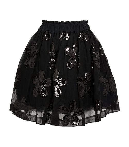 Embellished Tulle Mini Skirt
