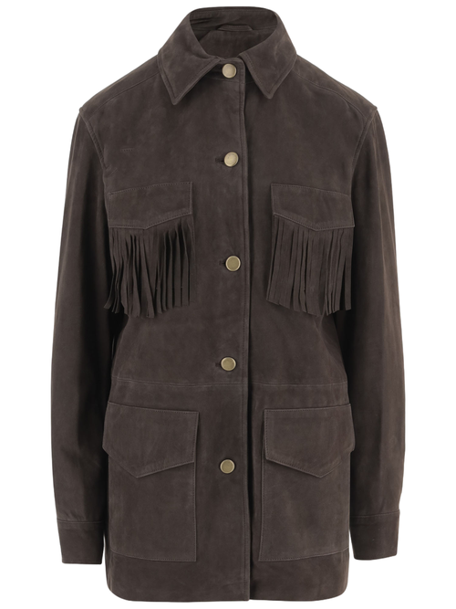 Suede Jacket With Fringes