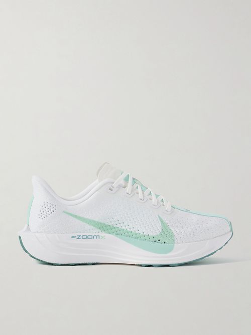 Pegasus Plus Rubber-trimmed Flyknit Sneakers - Green