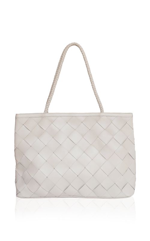 Gabrielle Grande Woven Leather Tote Bag
