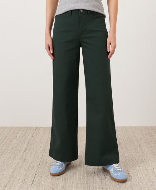 Women's Dark Spruce Stretch Twill Wide Leg Pant