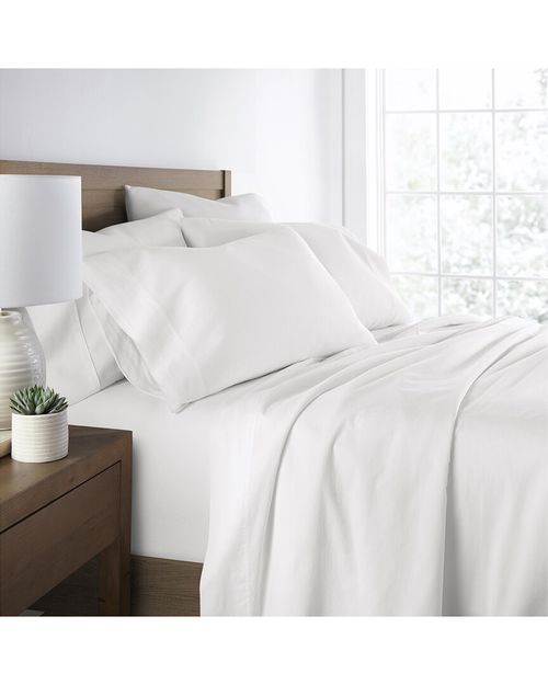 300Tc Solid Brushed & Washed Cotton Sheet Set