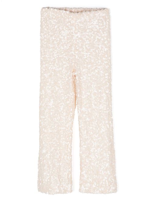 Robin sequin-embellished trousers - White