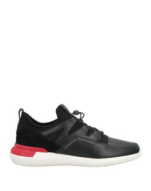 Tod's No_code Man Sneakers Black Size 12 Calfskin, Textile fibers