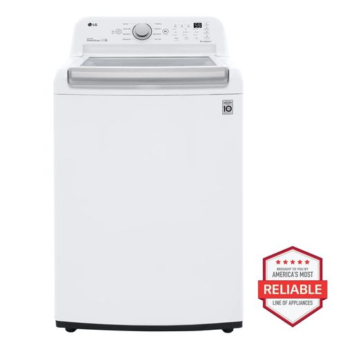 LG Mega Capacity Top Load Washer with TurboDrum™ - White, 5.. ft