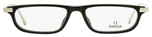 OM5012 Rectangular Acetate-Metal Eyeglasses — Black