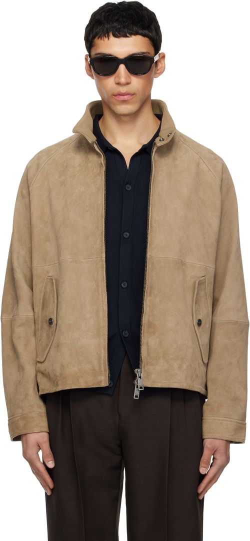 Tan Goatskin Suede Jacket