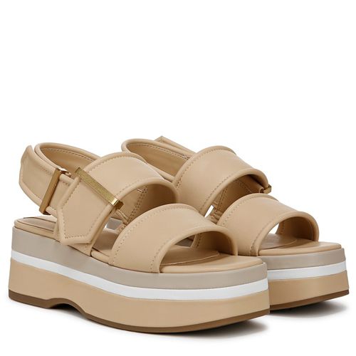 Women's Piper Platform Slingback Sandals (Buff Beige Faux Leather)