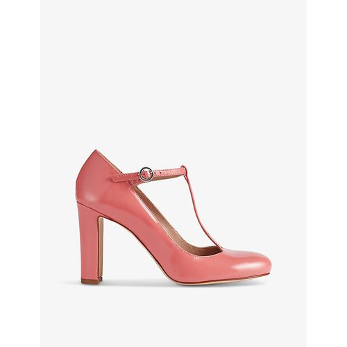 Womens Ora-coral Annalise T-bar Heeled Patent-leather Shoes