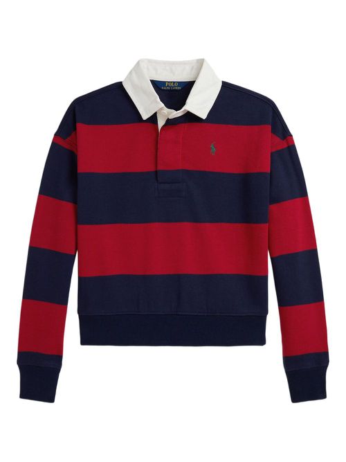 Striped polo shirt - Red