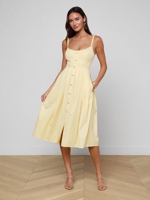 Reanne Midi Dress In Lemon Sorbet