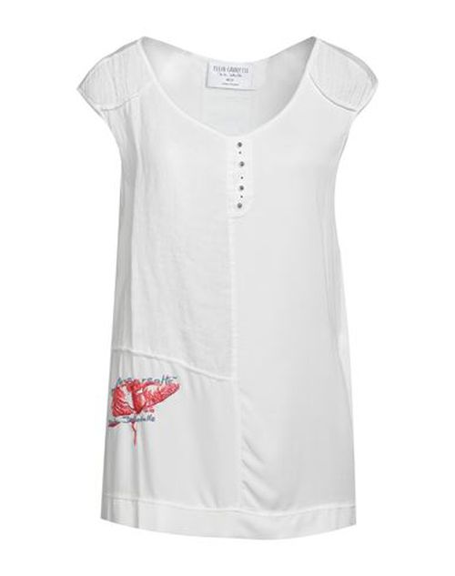 Woman Top White Size 2 Viscose, Elastane, Polyester