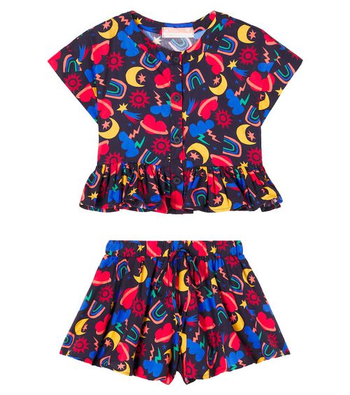 Fábula Cosmos cotton top and shorts set